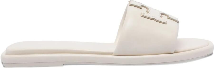 Tory Burch TT slippers Wit