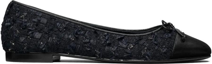 Tory Burch Tweed ballerina's met bewerkte neus Blauw