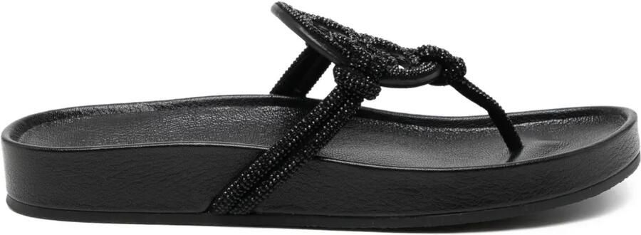 Tory Burch Verfraaide sandalen Zwart - Foto 4