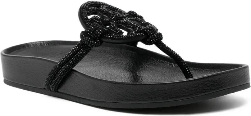 Tory Burch Verfraaide sandalen Zwart - Foto 3