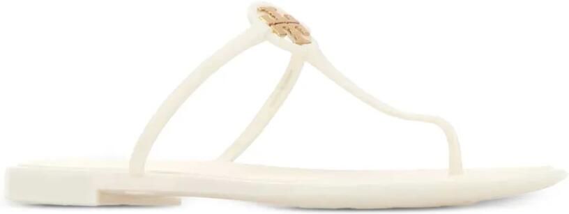 Tory Burch White leather Mini Miller thong slippers Beige - Foto 2