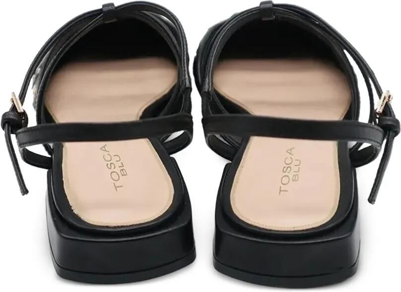 Tosca Blu Platte pumps met bandjes en ringlets Zwart - Foto 3