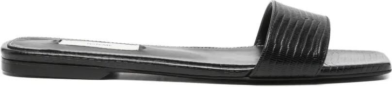 TOTEME Bandeau sandalen met hagedissen-reliëf Zwart