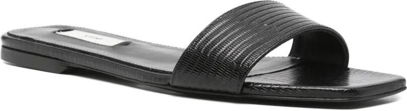 TOTEME Bandeau sandalen met hagedissen-reliëf Zwart - Foto 4