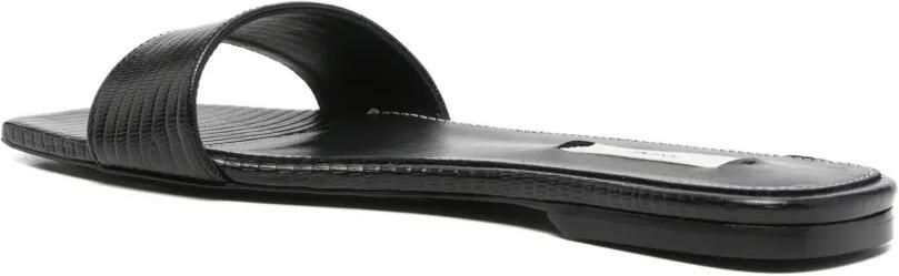 TOTEME Bandeau sandalen met hagedissen-reliëf Zwart - Foto 3