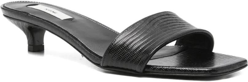 TOTEME Bandeau sandalen met hagedissenreliëf Zwart - Foto 3