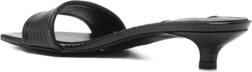 TOTEME Bandeau sandalen met hagedissenreliëf Zwart - Foto 4