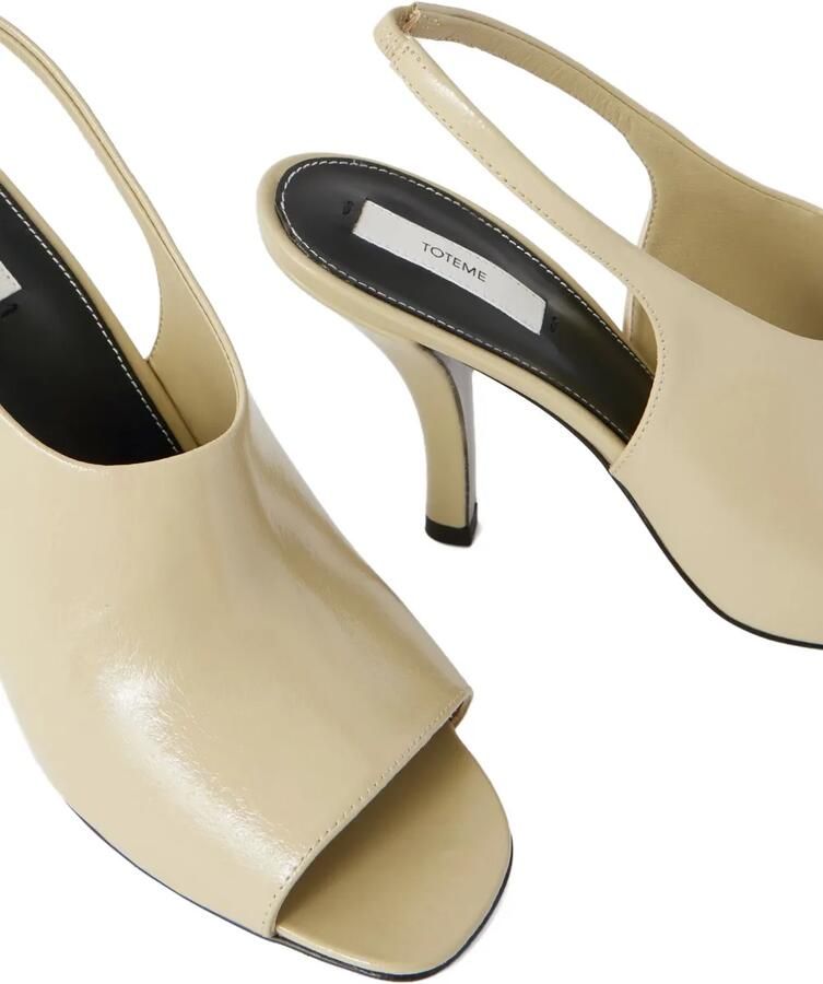 TOTEME Contour naplack slingback sandalen Beige - Foto 2