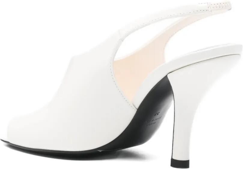 TOTEME Contour naplack slingback sandalen Wit