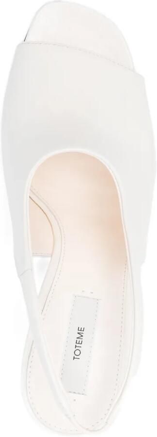 TOTEME Contour naplack slingback sandalen Wit - Foto 5
