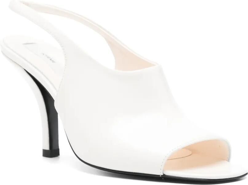 TOTEME Contour naplack slingback sandalen Wit - Foto 3