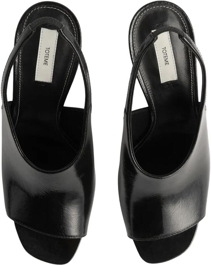TOTEME Contour naplack slingback sandalen Zwart - Foto 2