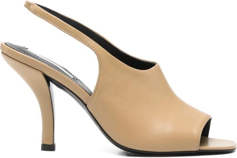 TOTEME Contour nappa slingback sandalen Beige