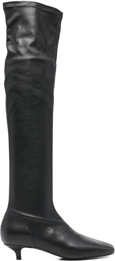 TOTEME Day nappa knielaarzen Zwart
