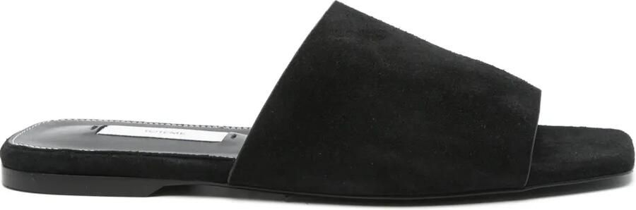 TOTEME Fluwelen leren sandalen Zwart