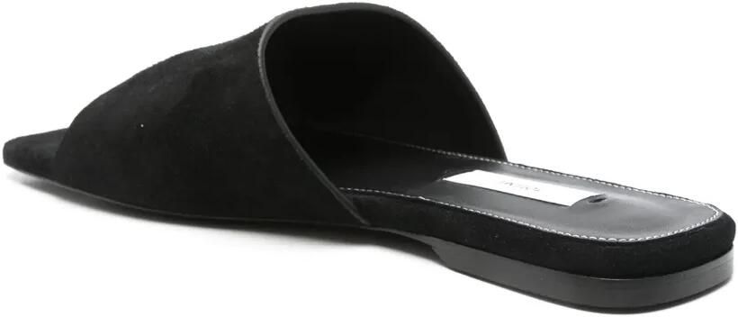TOTEME Fluwelen leren sandalen Zwart - Foto 4