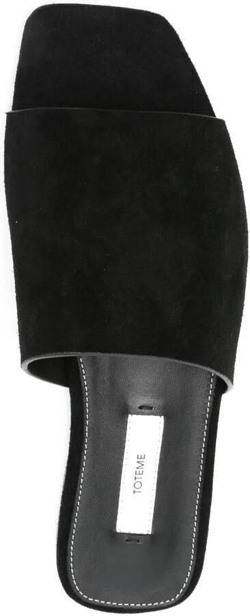 TOTEME Fluwelen leren sandalen Zwart - Foto 2
