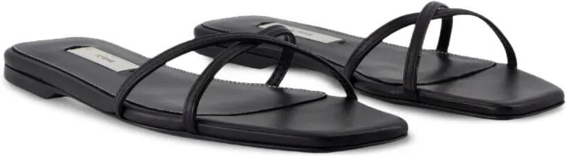 TOTEME Leren sandalen met gekruiste bandjes Zwart - Foto 2
