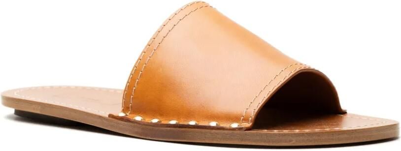 TOTEME Leren sandalen met studs Beige - Foto 4