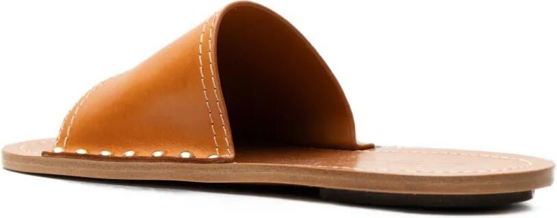 TOTEME Leren sandalen met studs Beige - Foto 3