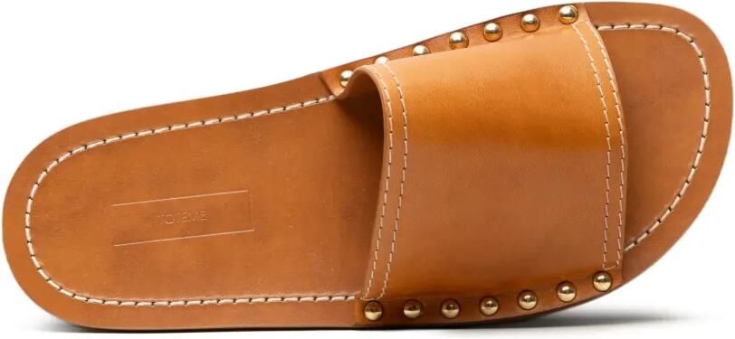 TOTEME Leren sandalen met studs Beige - Foto 2