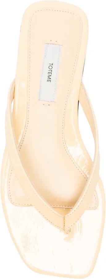 TOTEME Naplack teenslippers Beige - Foto 2