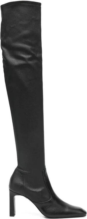 TOTEME Nappa leren overknee laarzen Zwart