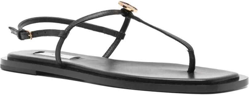 TOTEME Nappa sandalen met T-band Zwart - Foto 3