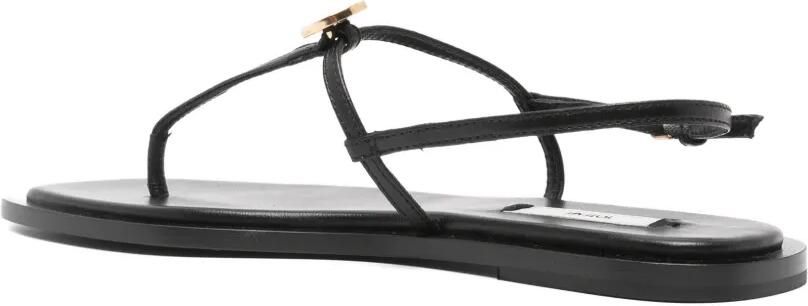 TOTEME Nappa sandalen met T-band Zwart - Foto 4