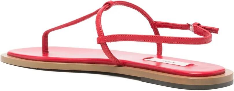 TOTEME Nappa sandalen met T-bandje Rood - Foto 3