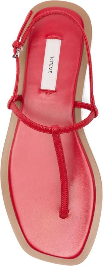 TOTEME Nappa sandalen met T-bandje Rood - Foto 2