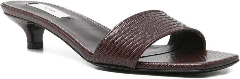 TOTEME Sandalen met hagedissen-reliëf Bruin - Foto 3