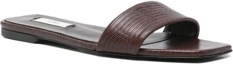 TOTEME Sandalen met hagedissen-reliëf Bruin - Foto 4