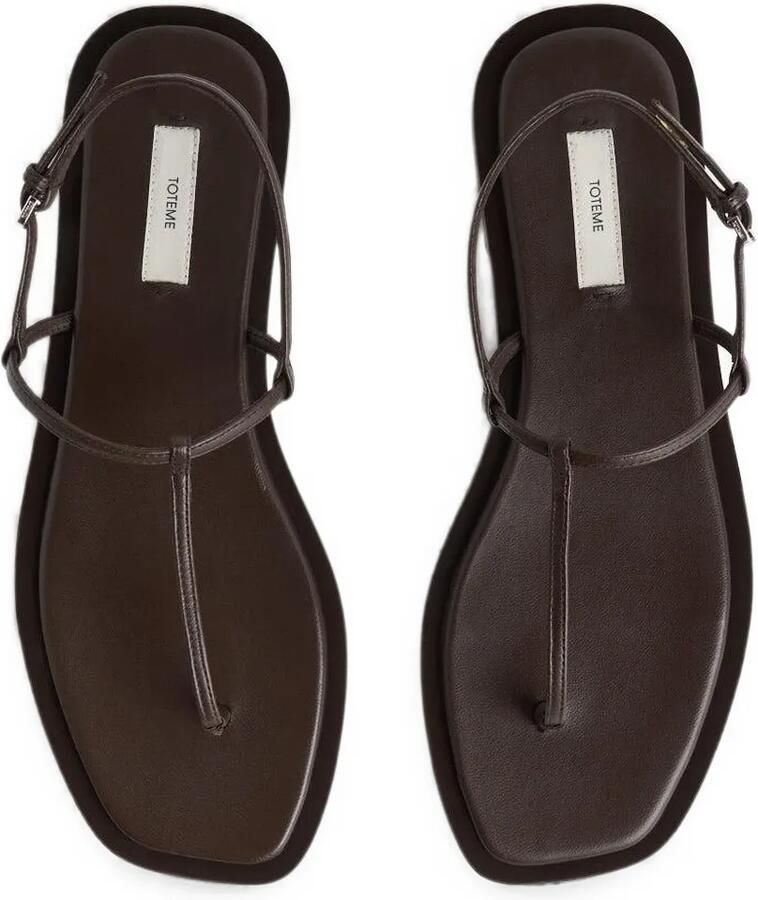 TOTEME Sandalen met T-bandje Bruin - Foto 2
