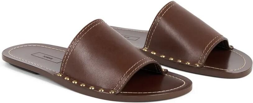 TOTEME Slippers met studs Bruin - Foto 5