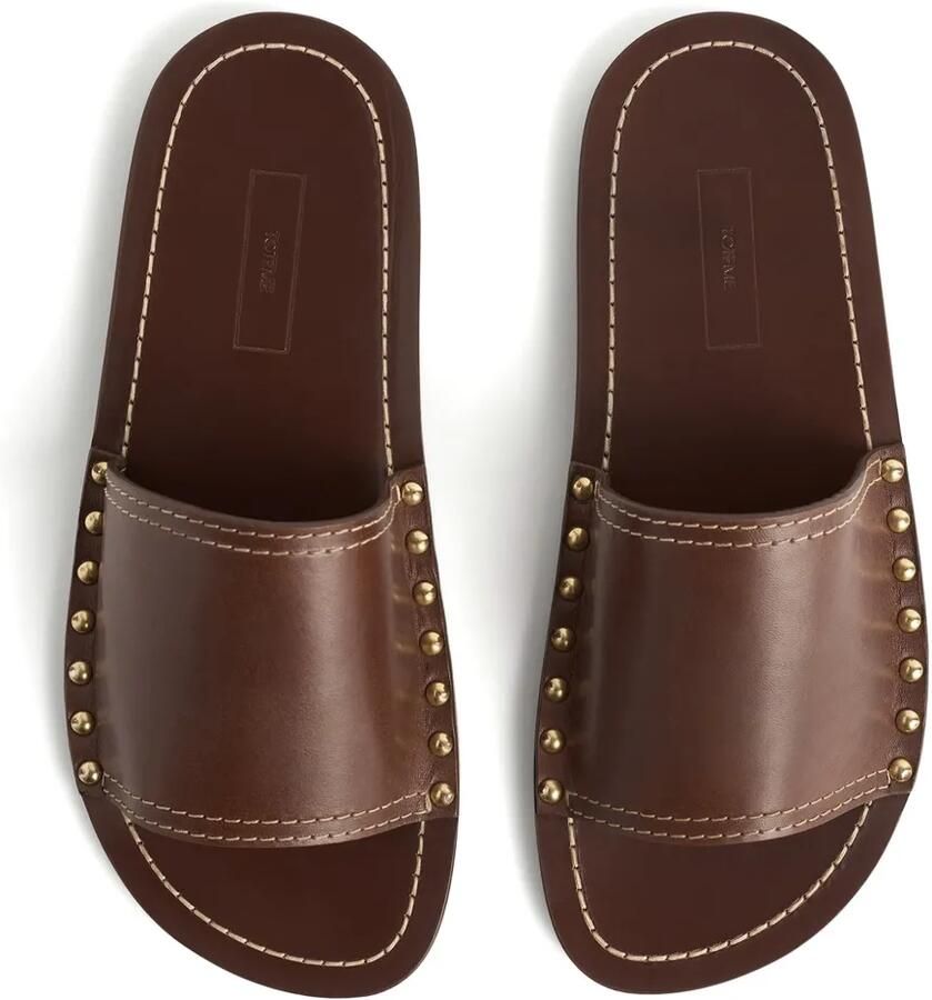 TOTEME Slippers met studs Bruin - Foto 2