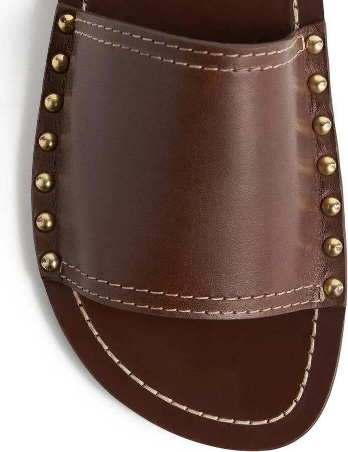 TOTEME Slippers met studs Bruin - Foto 4