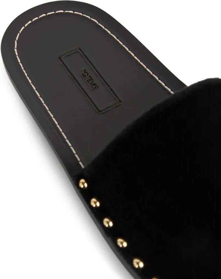 TOTEME Slippers met studs Zwart - Foto 3