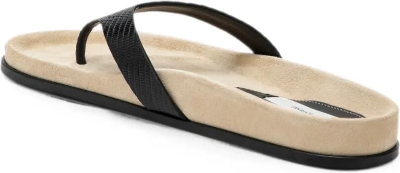 TOTEME Swift leren sandalen met hagedissen-effect Beige - Foto 4