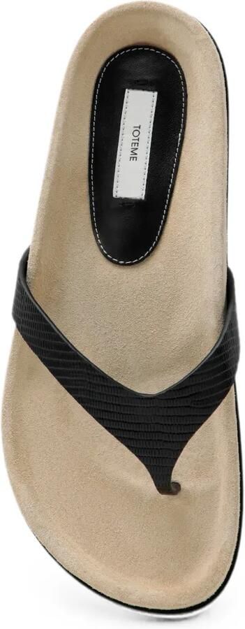 TOTEME Swift leren sandalen met hagedissen-effect Beige - Foto 3