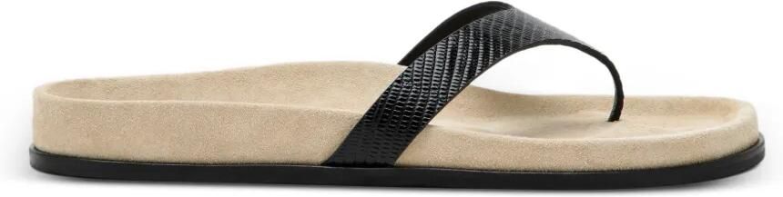 TOTEME Swift leren sandalen met hagedissen-effect Beige - Foto 5