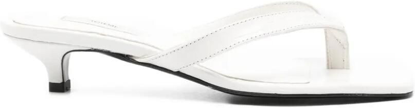 TOTEME Teenslippers met krokodillen-reliëf en hak Wit - Foto 5