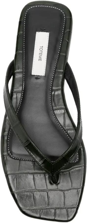 TOTEME Teenslippers met krokodillen-reliëf Groen - Foto 2