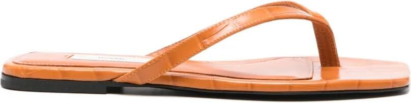 TOTEME Teenslippers met krokodillen-reliëf Oranje