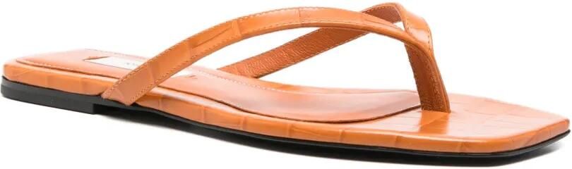 TOTEME Teenslippers met krokodillen-reliëf Oranje - Foto 4