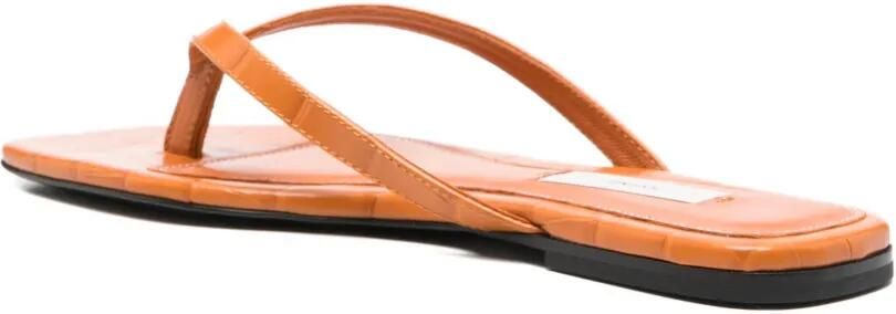 TOTEME Teenslippers met krokodillen-reliëf Oranje - Foto 3