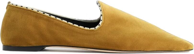 TOTEME Venetian fluwelen slippers Geel