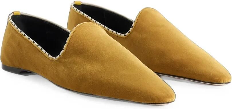 TOTEME Venetian fluwelen slippers Geel - Foto 5