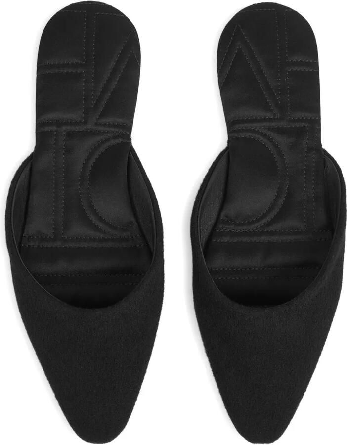 TOTEME Wollen slippers Zwart - Foto 4