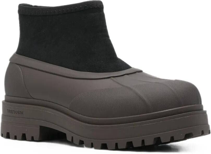 Tretorn Avan Hybrid enkellaarzen met vlakken en chunky zool Bruin